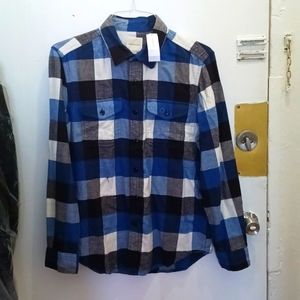 American Eagle men's flannel shirt size medium🔵⚫️⚪️
